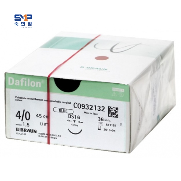 다필론(나일론) C0932132(4/0 DS16 각침 16mm 3/8 circle 45cm)