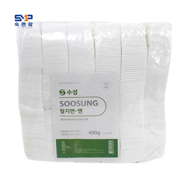수성 탈지면 (Cotton) 4*4 절단솜 1봉(450g)
