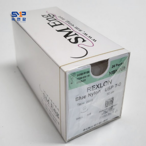 SM ENG REXLON 블루나일론 (6/0 15mm 3/8 50cm) NBE615
